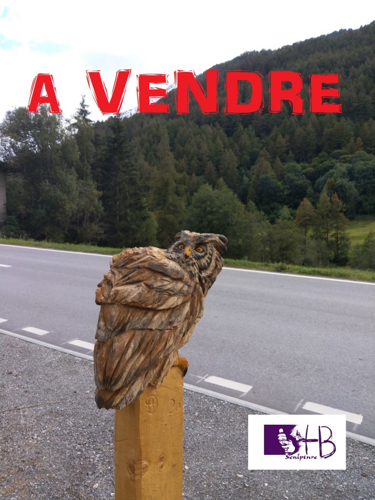 Hibou à la tronçonneuse 550.-