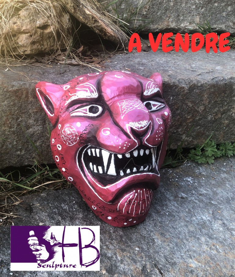 HBS masque panthère médiévale ouverte